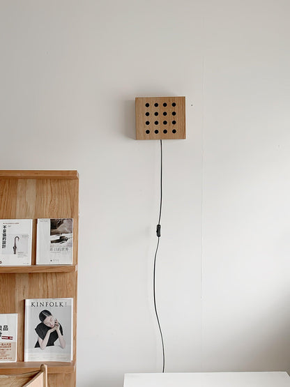 Cubiform Wall Lamp | Cherry Wood | Set of 2