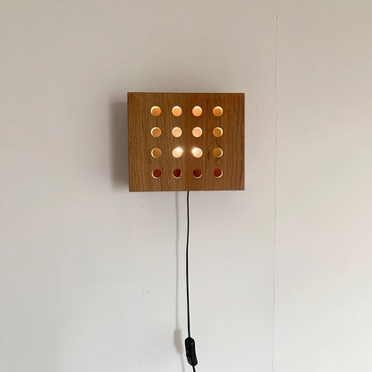 Cubiform Wall Lamp | Cherry Wood | Set of 2