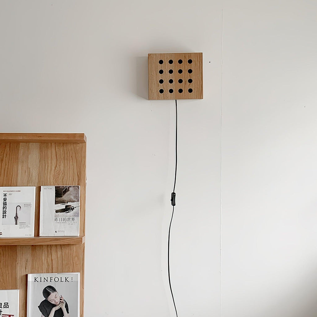Cubiform Wall Lamp | Cherry Wood | Set of 2