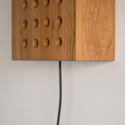 Cubiform Wall Lamp | Cherry Wood | Set of 2