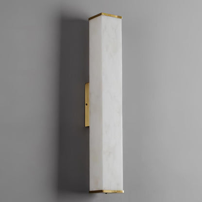 Cuboid Wall Light | Alabaster & Brass | Modern Design