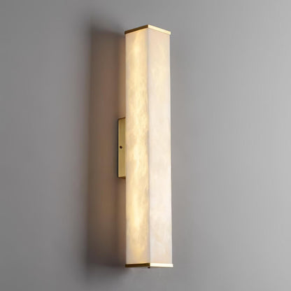 Cuboid Wall Light | Alabaster & Brass | Modern Design