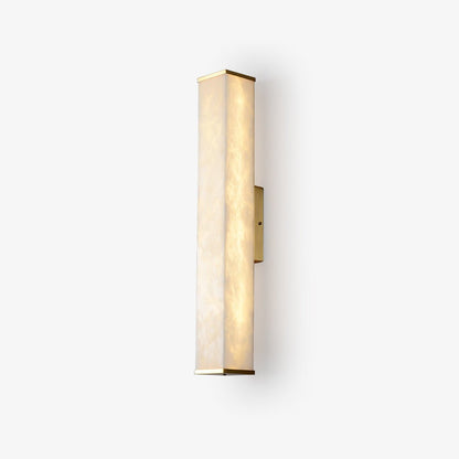 Cuboid Wall Light | Alabaster & Brass | Modern Design