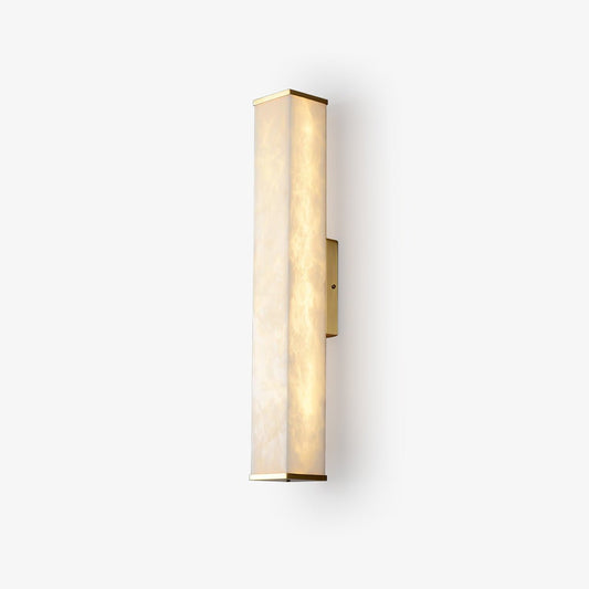 Cuboid Wall Light | Alabaster & Brass | Modern Design