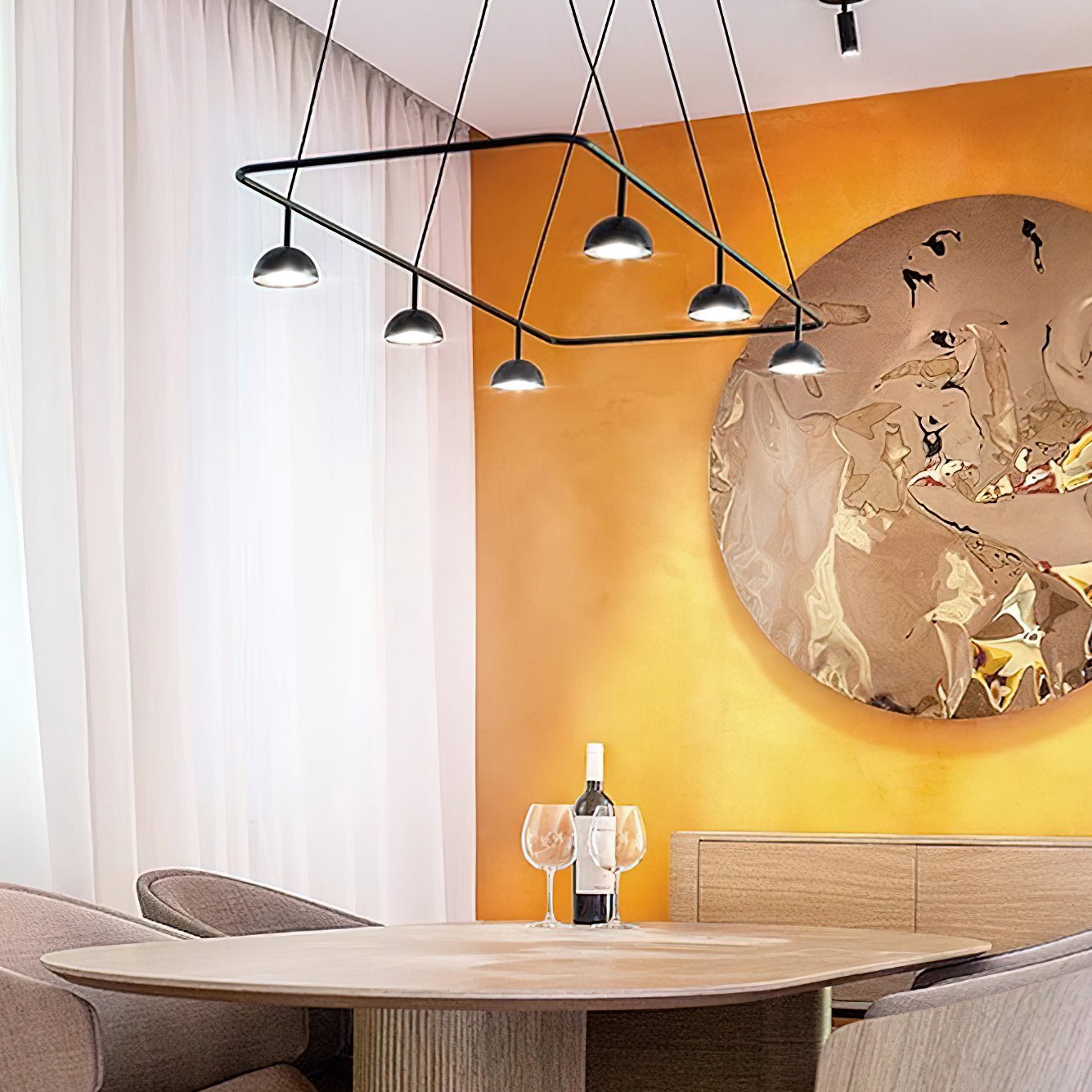 Cupolina Chandelier | Black Metal | 120cm Length