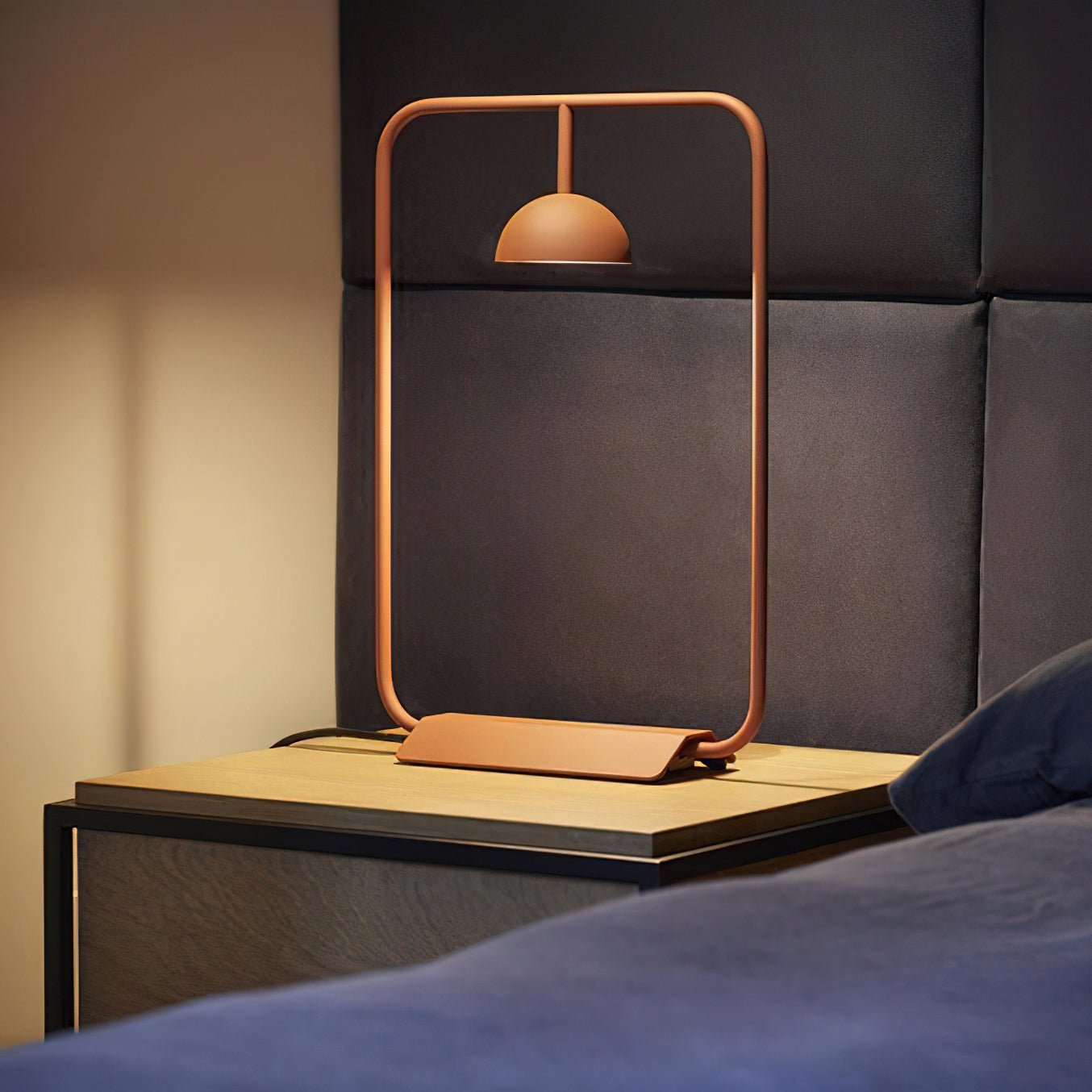 Cupolina Table Lamp | Metal | Black and Orange