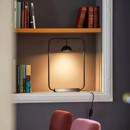 Cupolina Table Lamp | Metal | Black and Orange