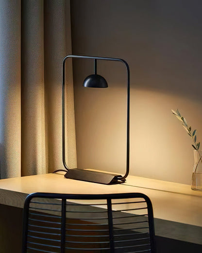 Cupolina Table Lamp | Metal | Black and Orange