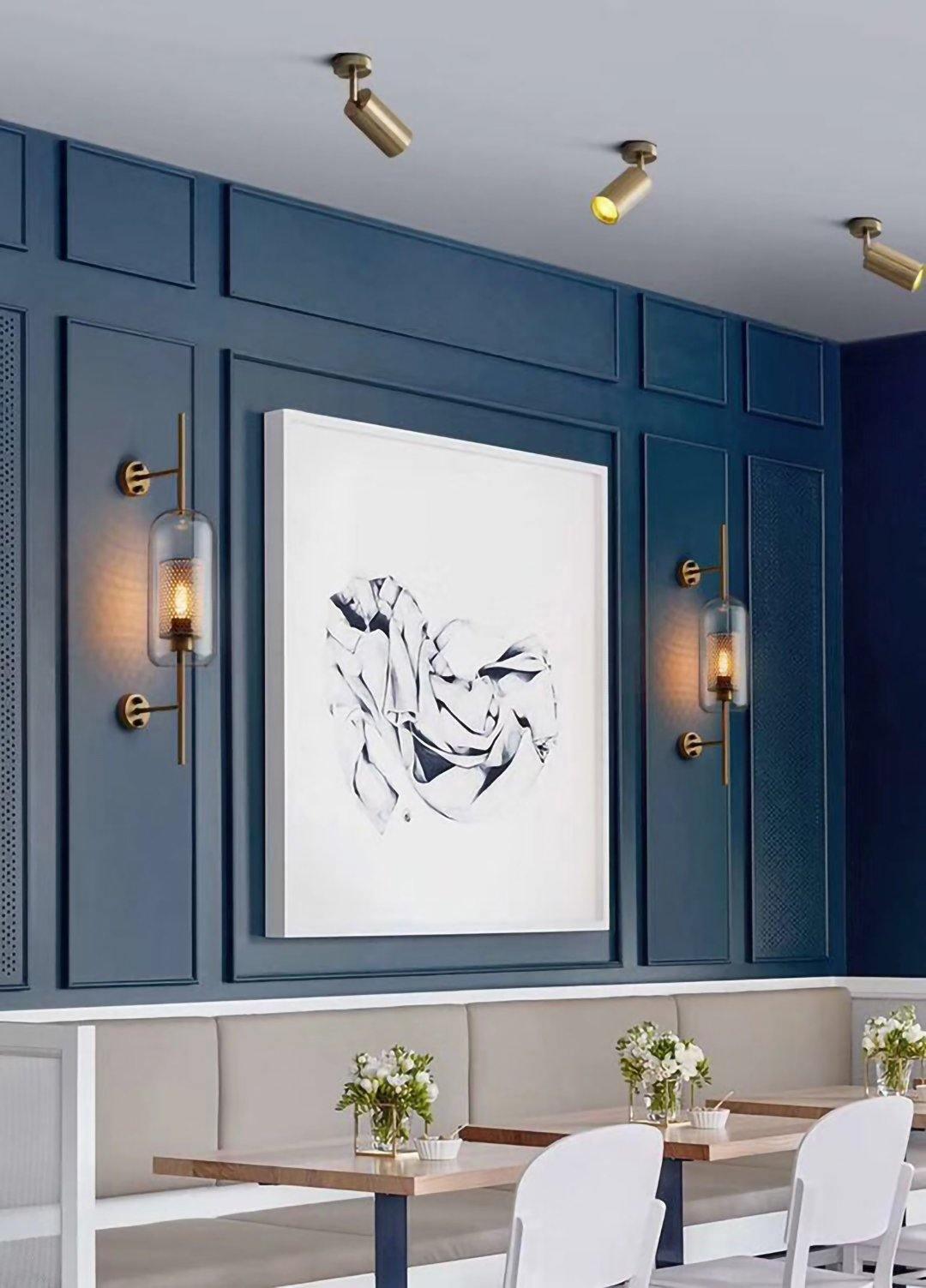 Rotatable Spotlight Wall Light | Brass & Acrylic | 2, 3, or 4 Light Heads