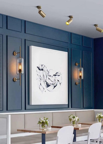 Rotatable Spotlight Wall Light | Brass & Acrylic | 2, 3, or 4 Light Heads