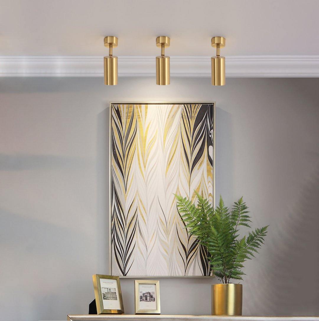Rotatable Spotlight Wall Light | Brass & Acrylic | 2, 3, or 4 Light Heads