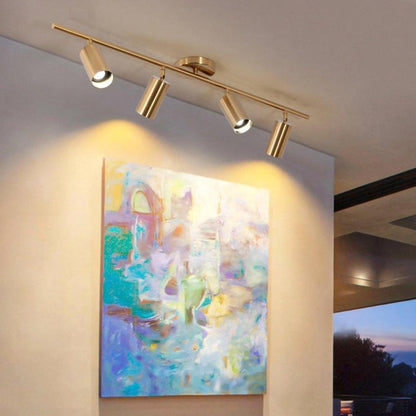 Rotatable Spotlight Wall Light | Brass & Acrylic | 2, 3, or 4 Light Heads