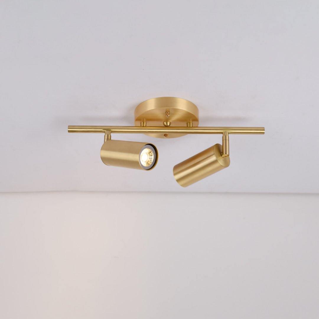 Rotatable Spotlight Wall Light | Brass & Acrylic | 2, 3, or 4 Light Heads