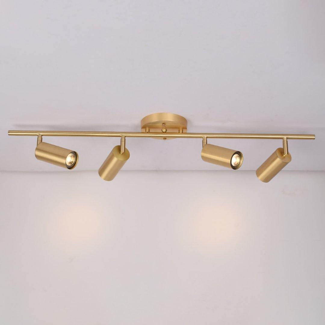 Rotatable Spotlight Wall Light | Brass & Acrylic | 2, 3, or 4 Light Heads