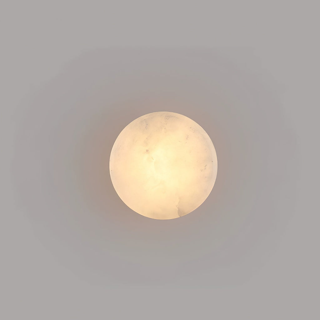 Cylindrical Wall Light | Alabaster Stone | White