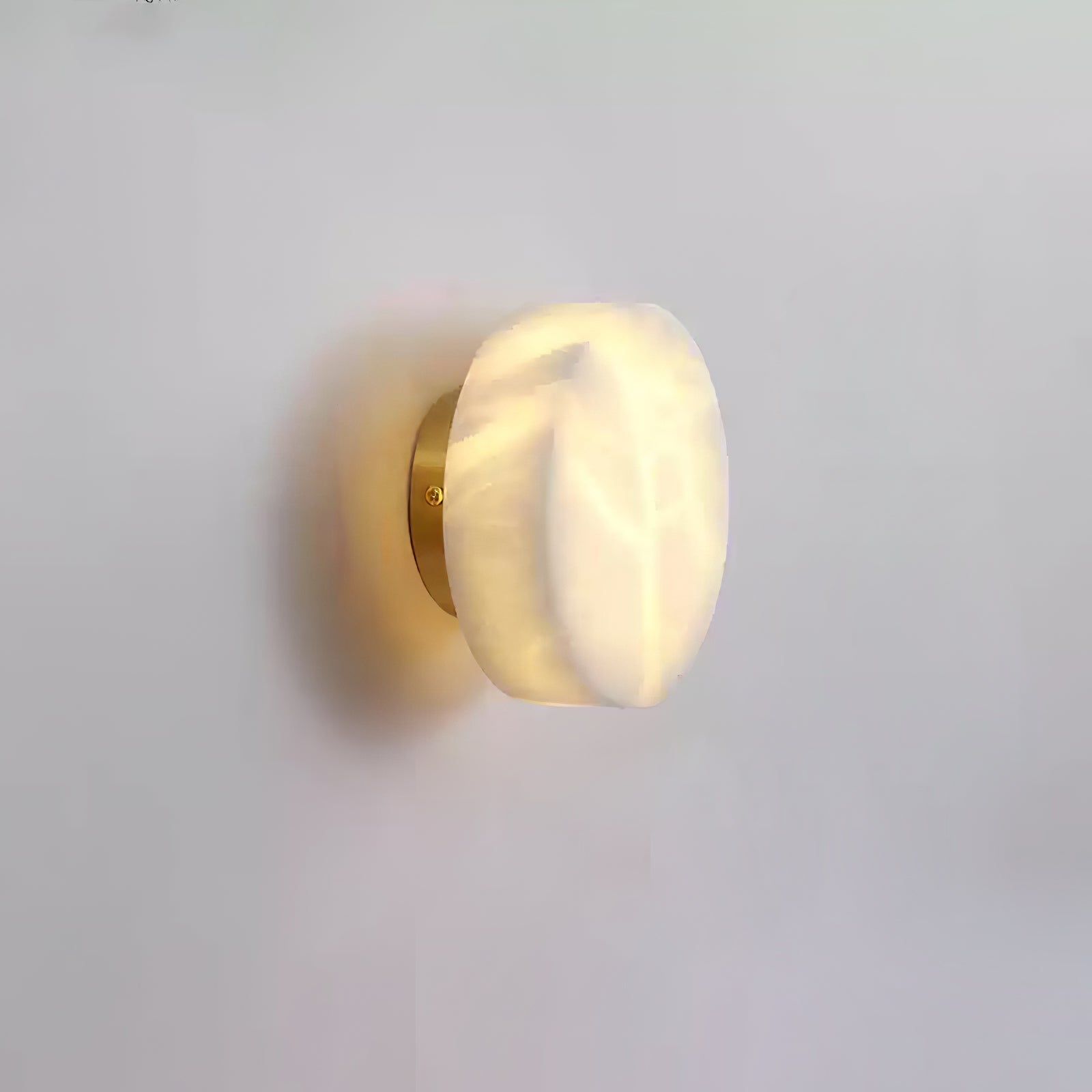 Cylindrical Wall Light | Alabaster Stone | White