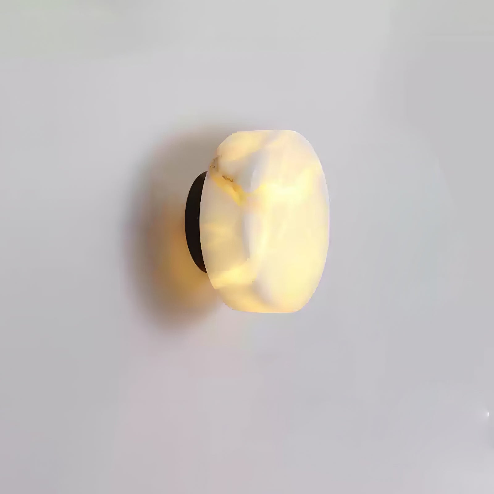 Cylindrical Wall Light | Alabaster Stone | White