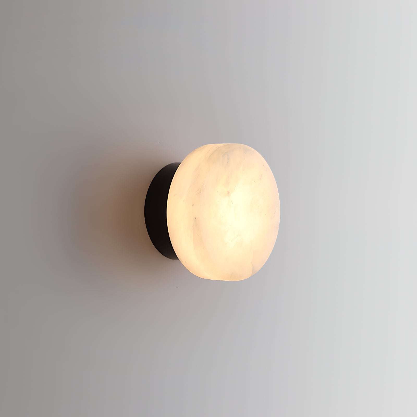 Cylindrical Wall Light | Alabaster Stone | White