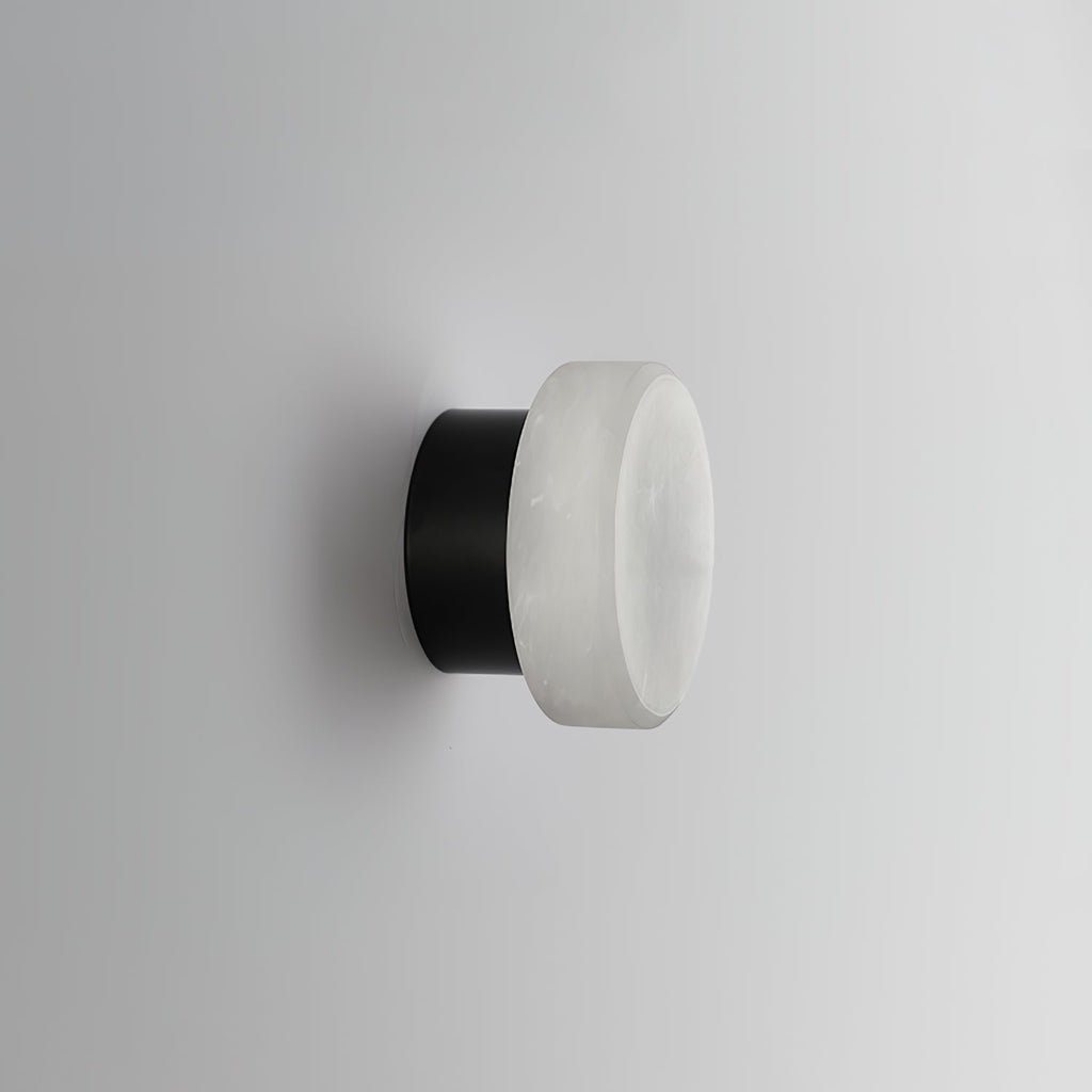Cylindrical Wall Light | Alabaster Stone | White