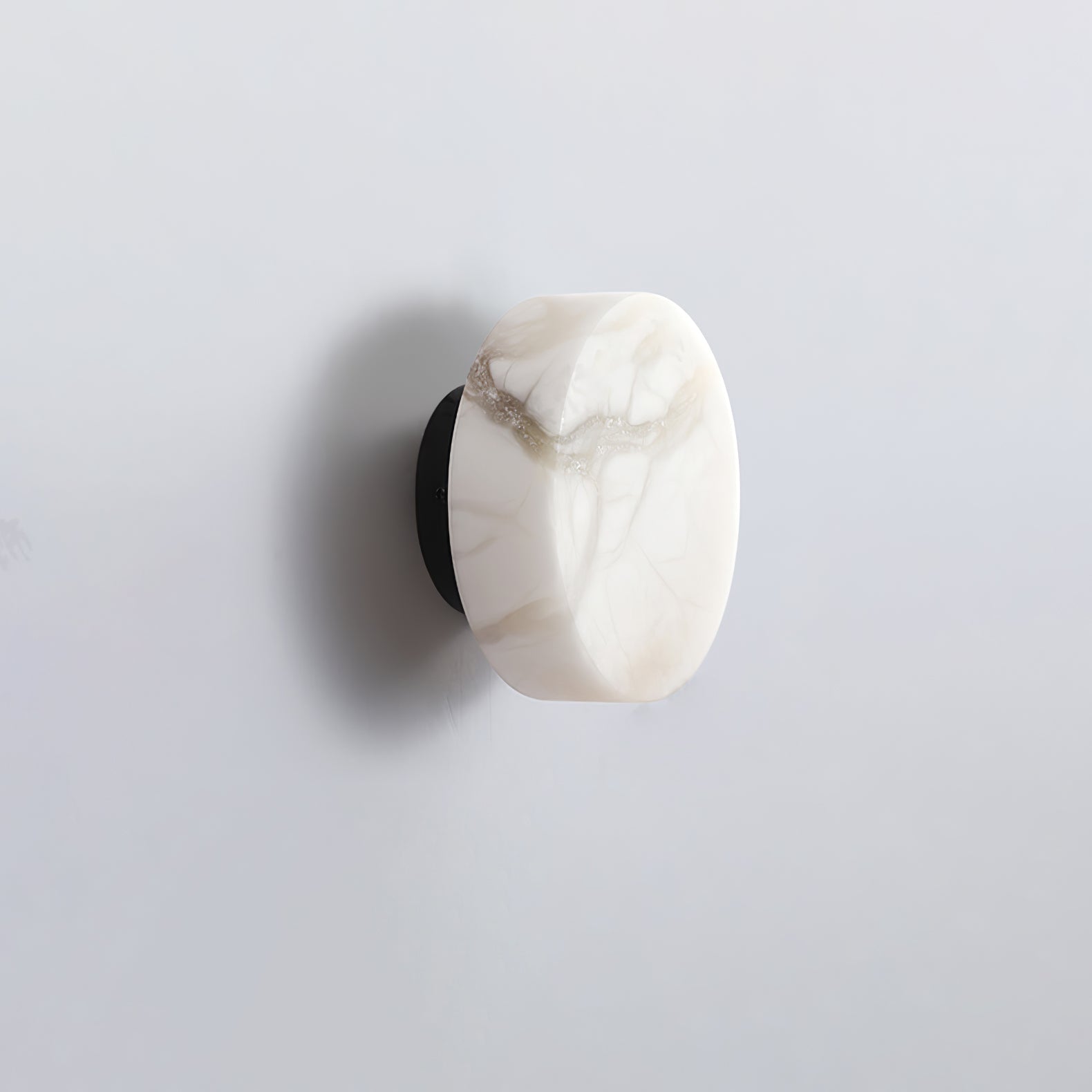 Cylindrical Wall Light | Alabaster Stone | White