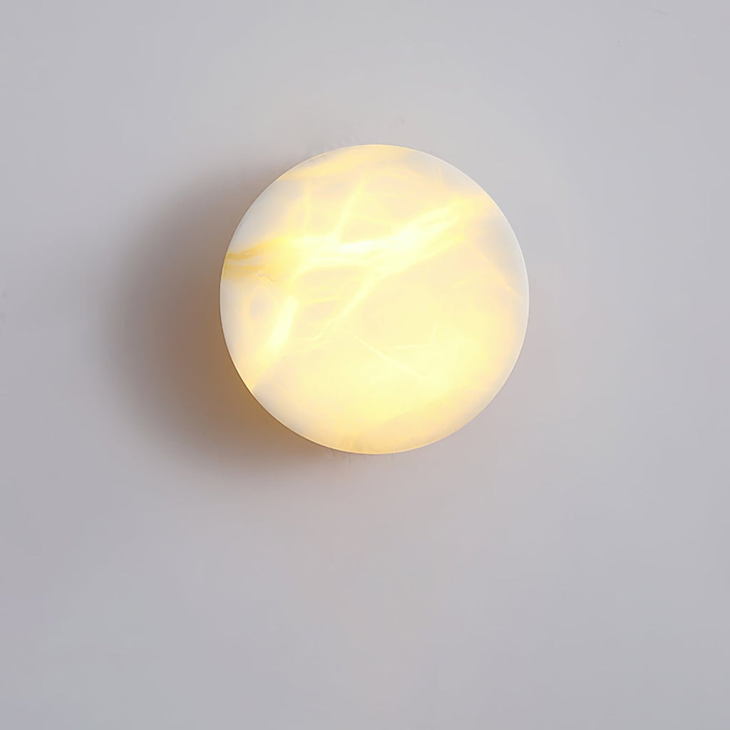 Cylindrical Wall Light | Alabaster Stone | White