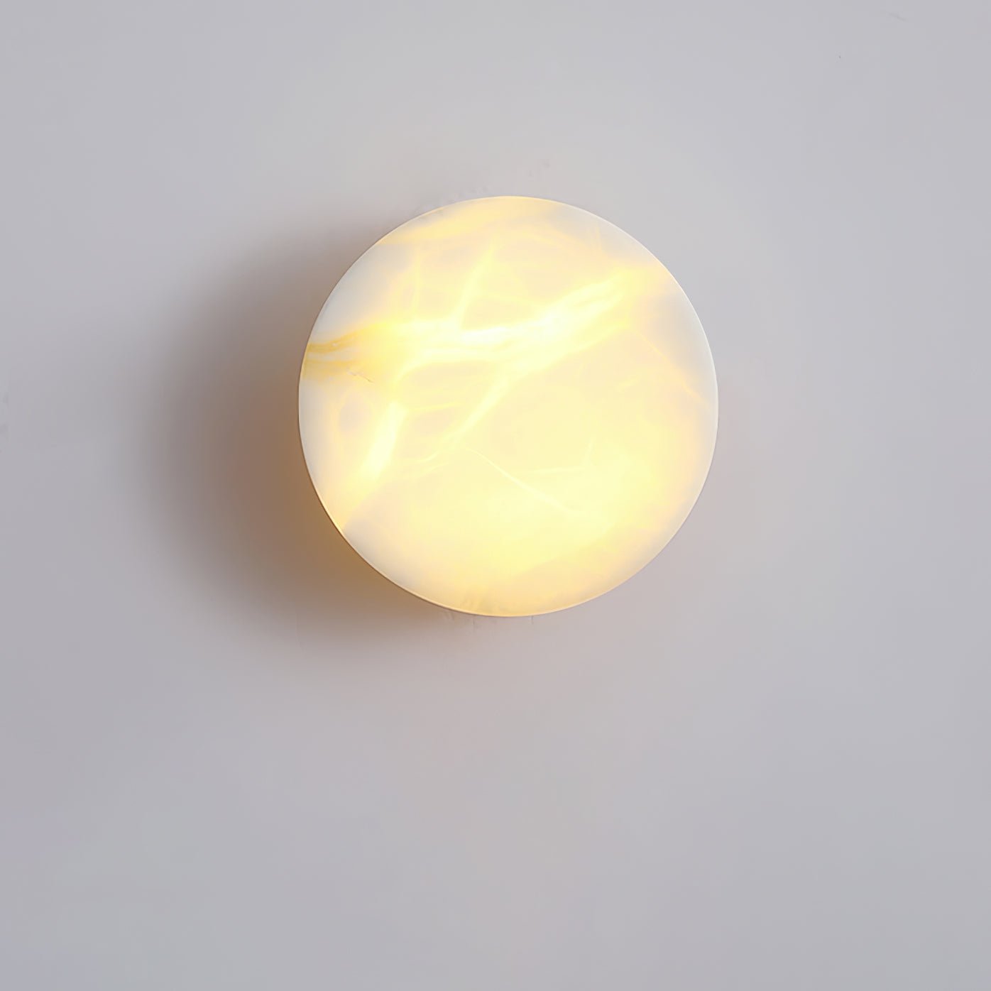 Cylindrical Wall Light | Alabaster Stone | White