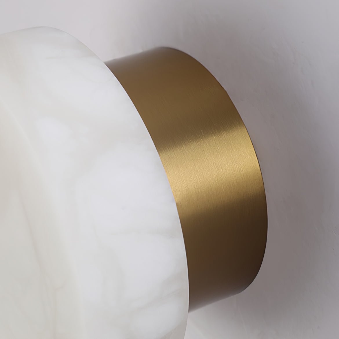 Cylindrical Wall Light | Alabaster Stone | White