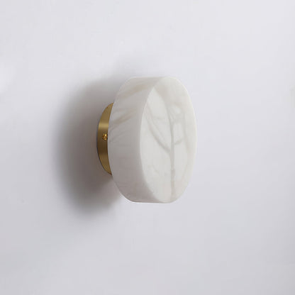 Cylindrical Wall Light | Alabaster Stone | White