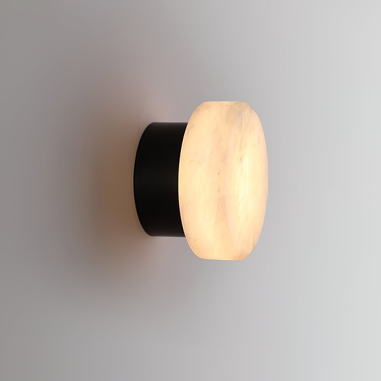 Cylindrical Wall Light | Alabaster Stone | White