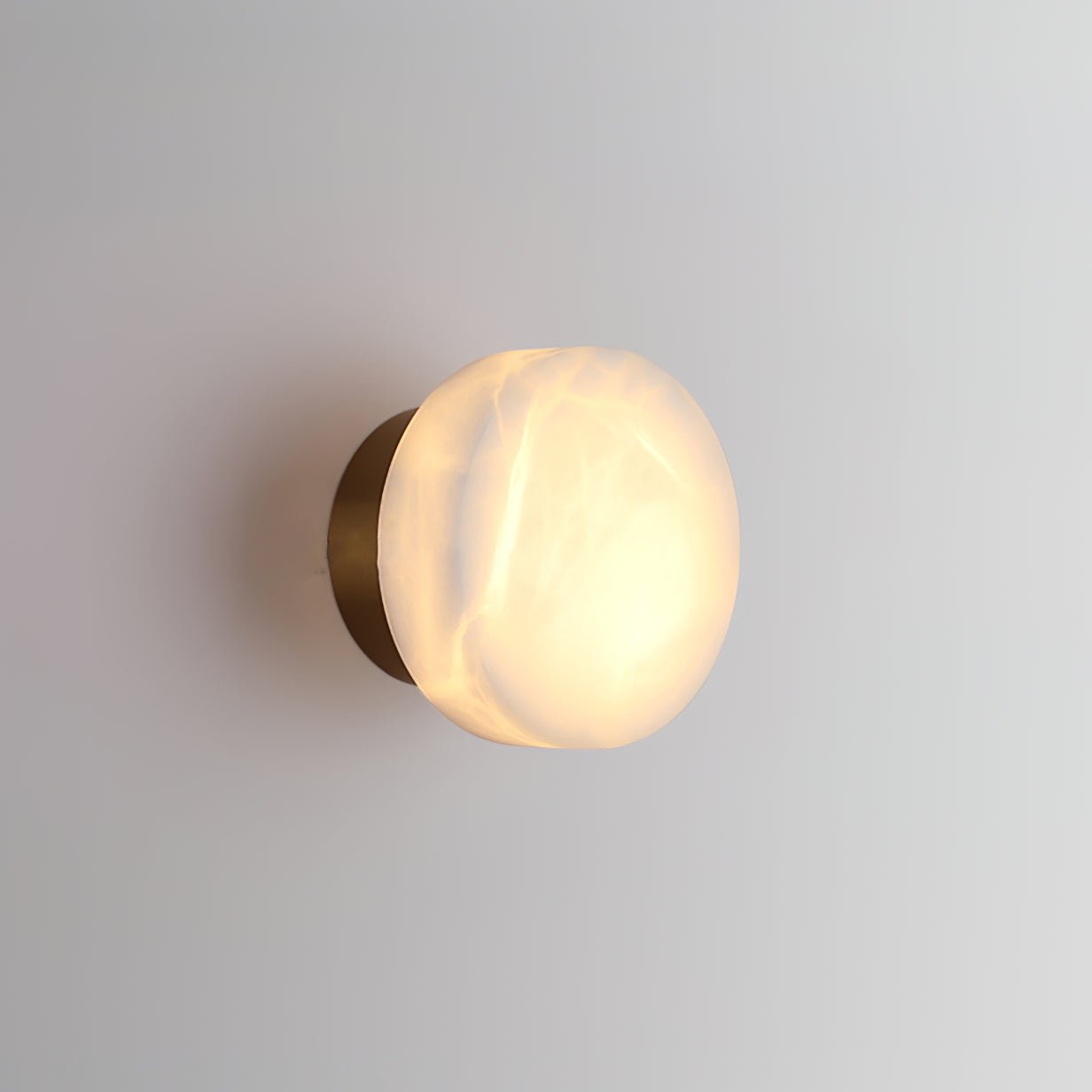 Cylindrical Wall Light | Alabaster Stone | White