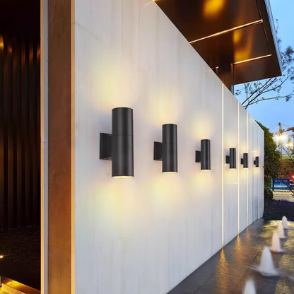 Cylindrical Wall Light | Outdoor | White, Black, Grey