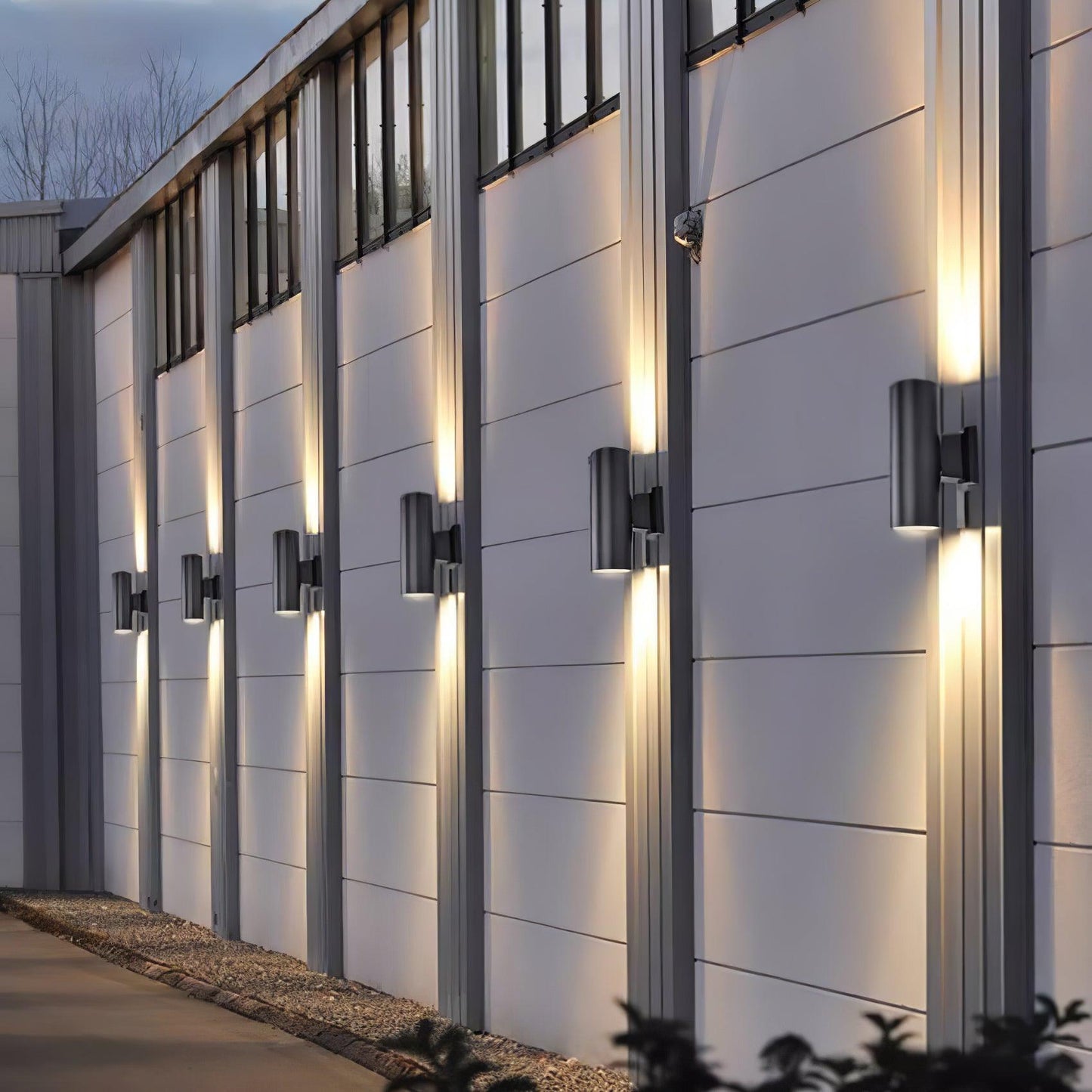 Cylindrical Wall Light | Outdoor | White, Black, Grey