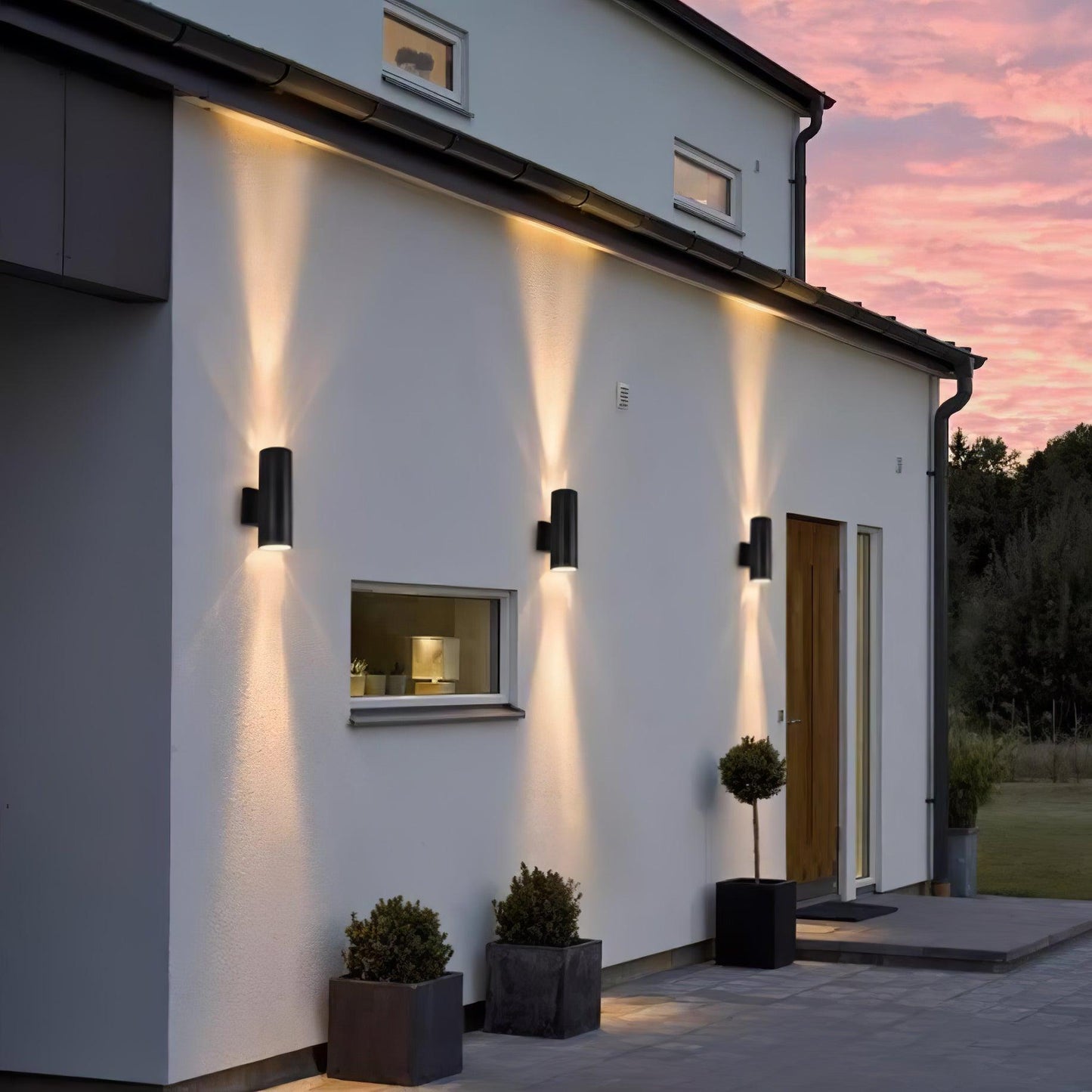 Cylindrical Wall Light | Outdoor | White, Black, Grey