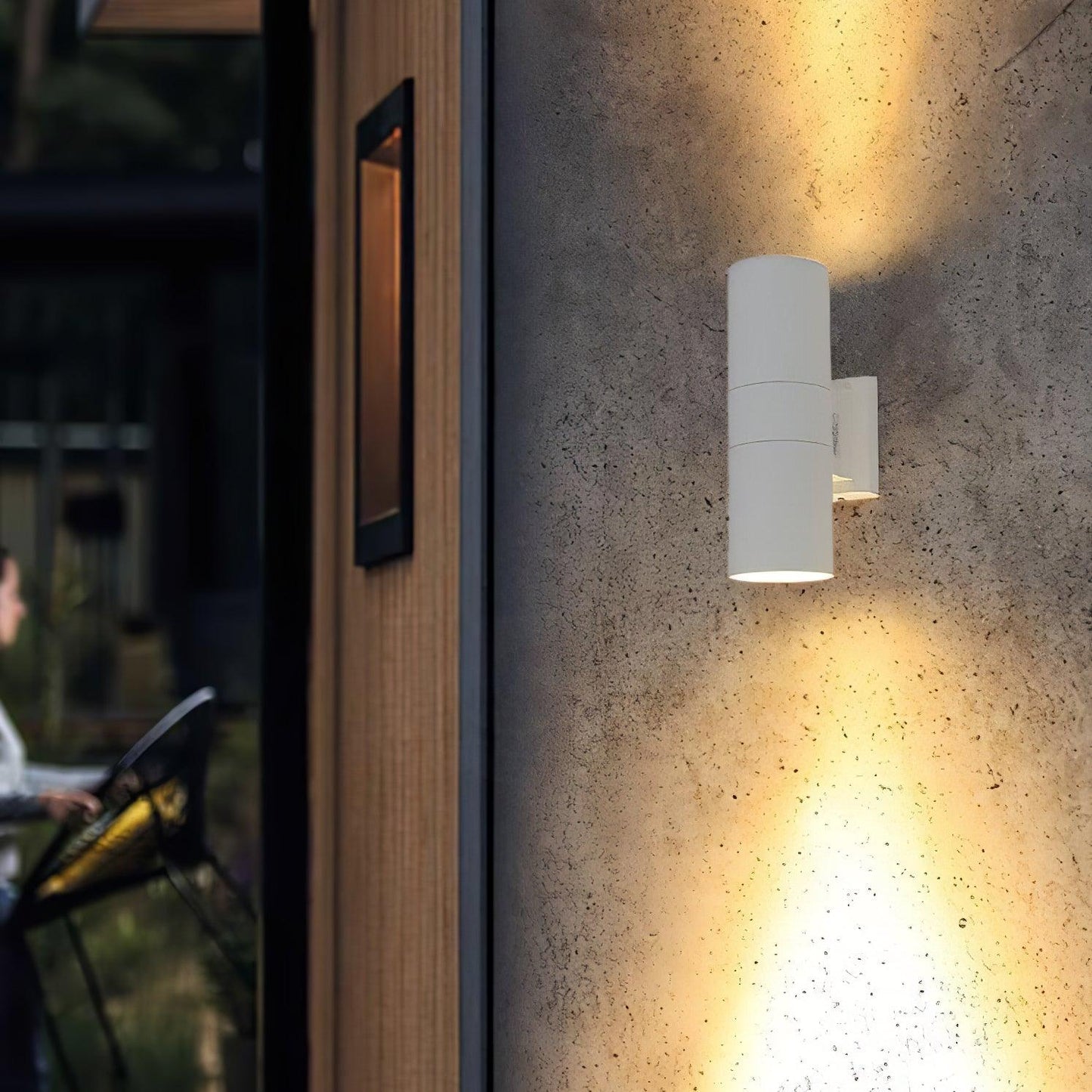 Cylindrical Wall Light | Outdoor | White, Black, Grey