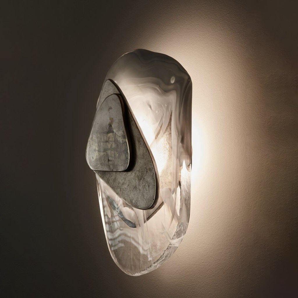 Wall Lamp Set | Metal & Glass | Black & Copper