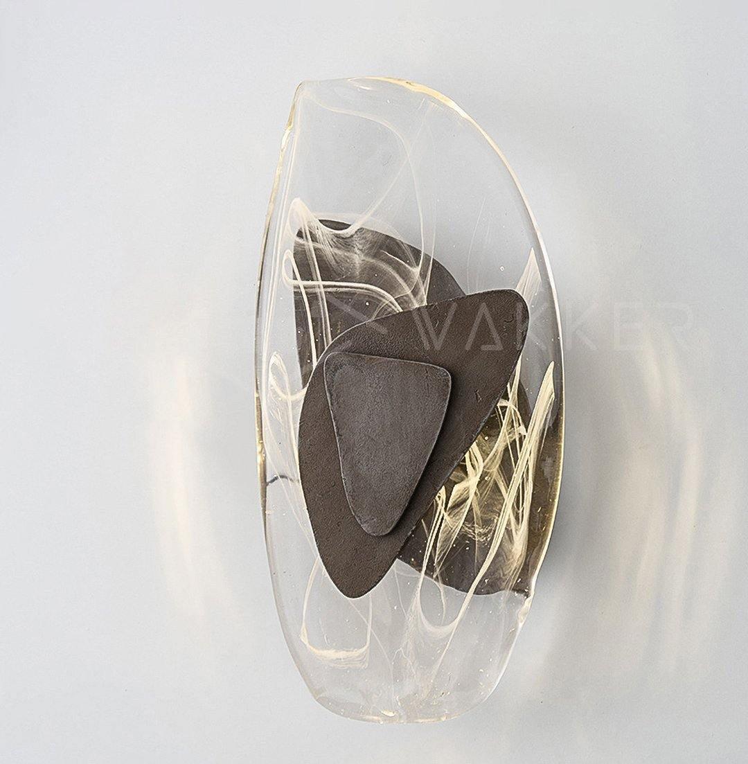 Wall Lamp Set | Metal & Glass | Black & Copper