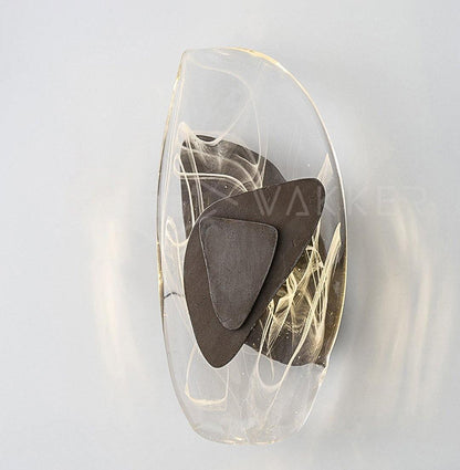 Wall Lamp Set | Metal & Glass | Black & Copper
