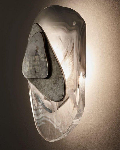 Wall Lamp Set | Metal & Glass | Black & Copper