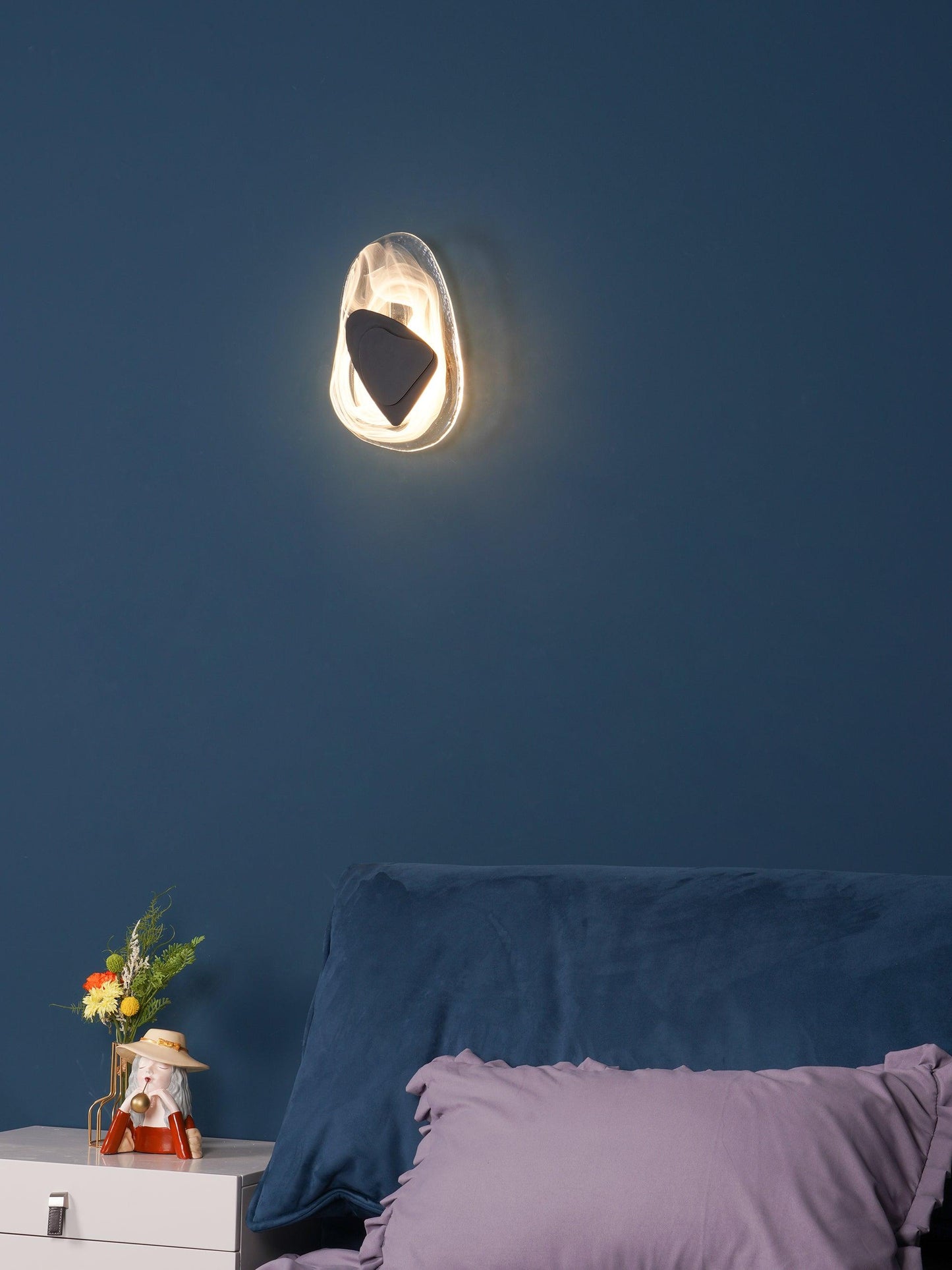 Wall Lamp Set | Metal & Glass | Black & Copper