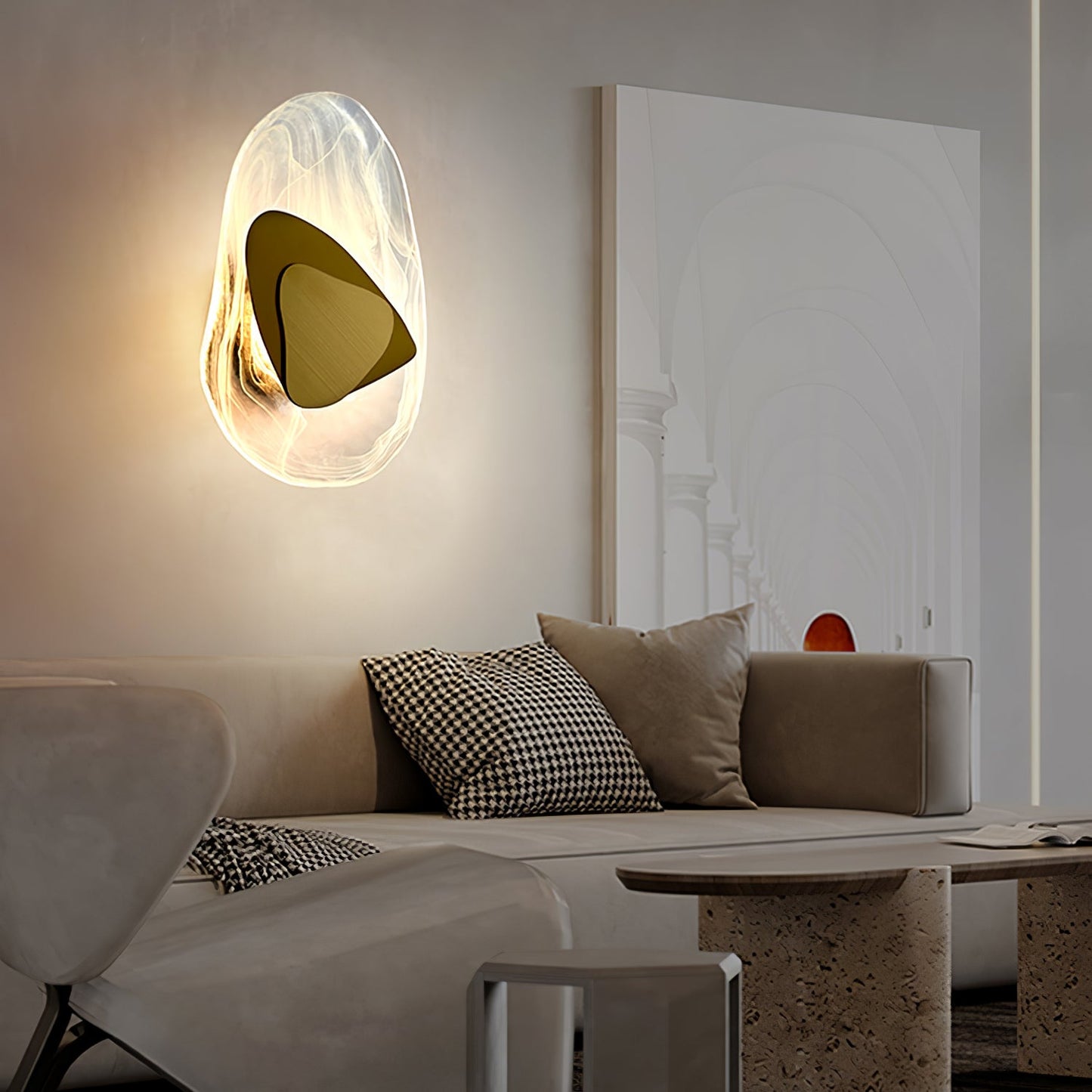 Wall Lamp Set | Metal & Glass | Black & Copper
