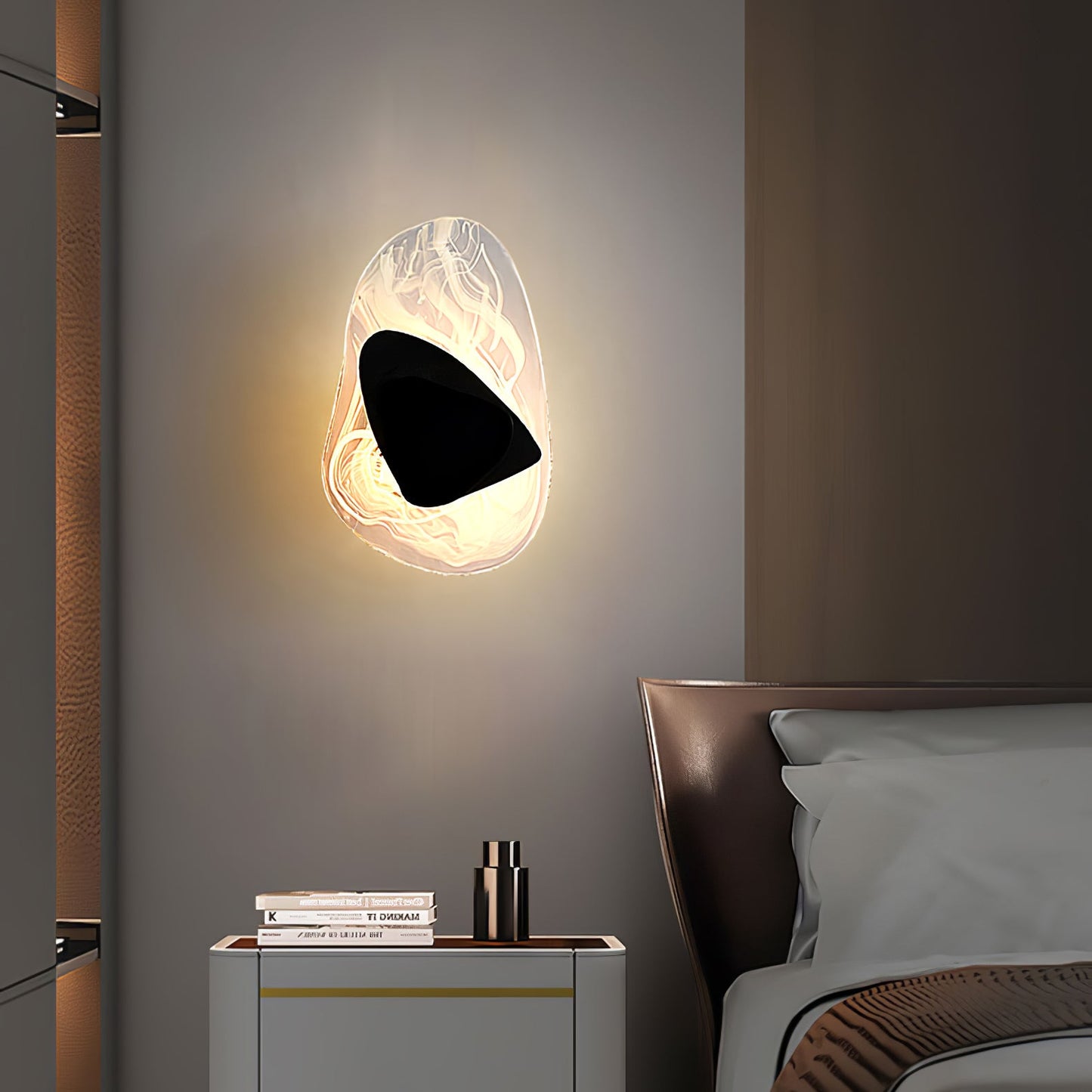 Wall Lamp Set | Metal & Glass | Black & Copper
