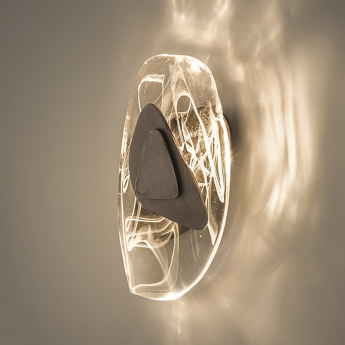 Wall Lamp Set | Metal & Glass | Black & Copper