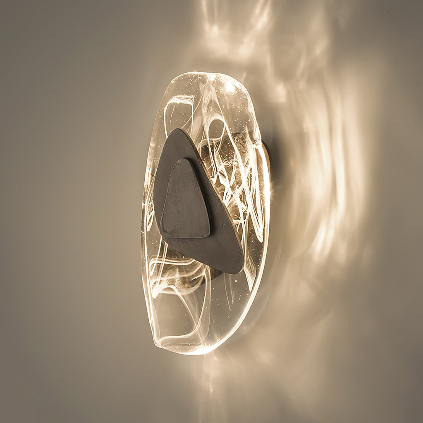 Wall Lamp Set | Metal & Glass | Black & Copper