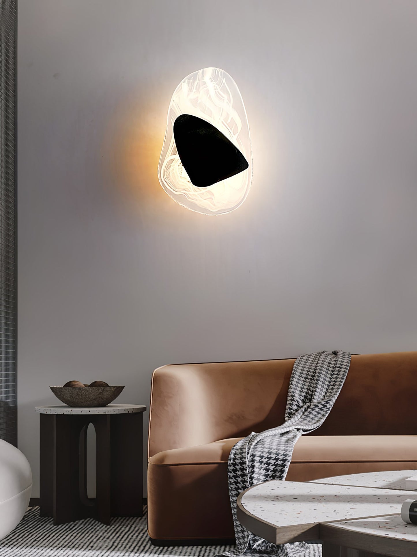 Wall Lamp Set | Metal & Glass | Black & Copper