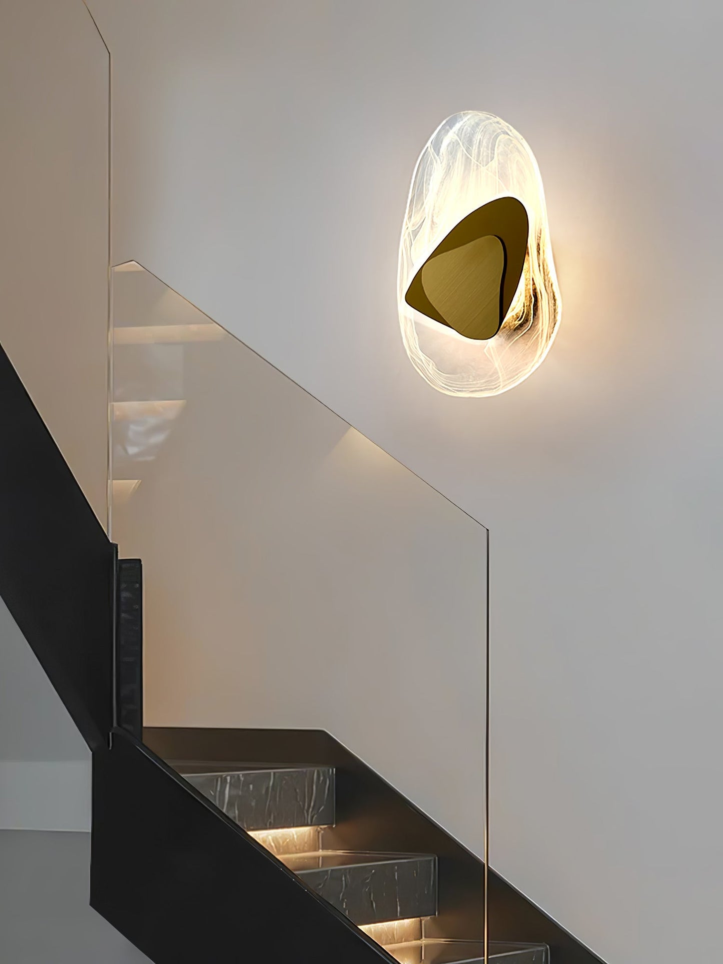 Wall Lamp Set | Metal & Glass | Black & Copper