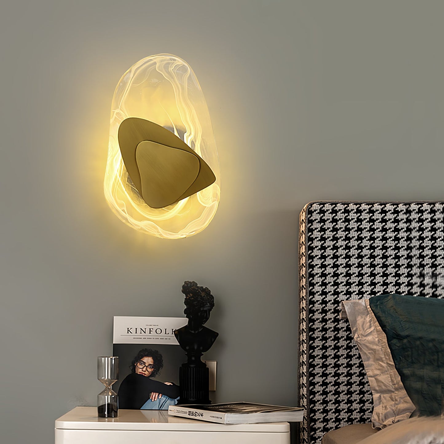 Wall Lamp Set | Metal & Glass | Black & Copper