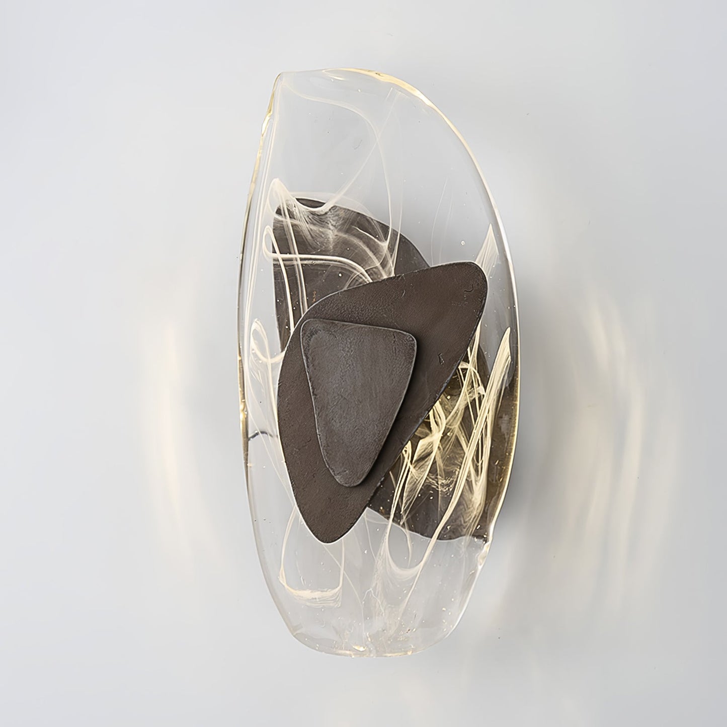 Wall Lamp Set | Metal & Glass | Black & Copper