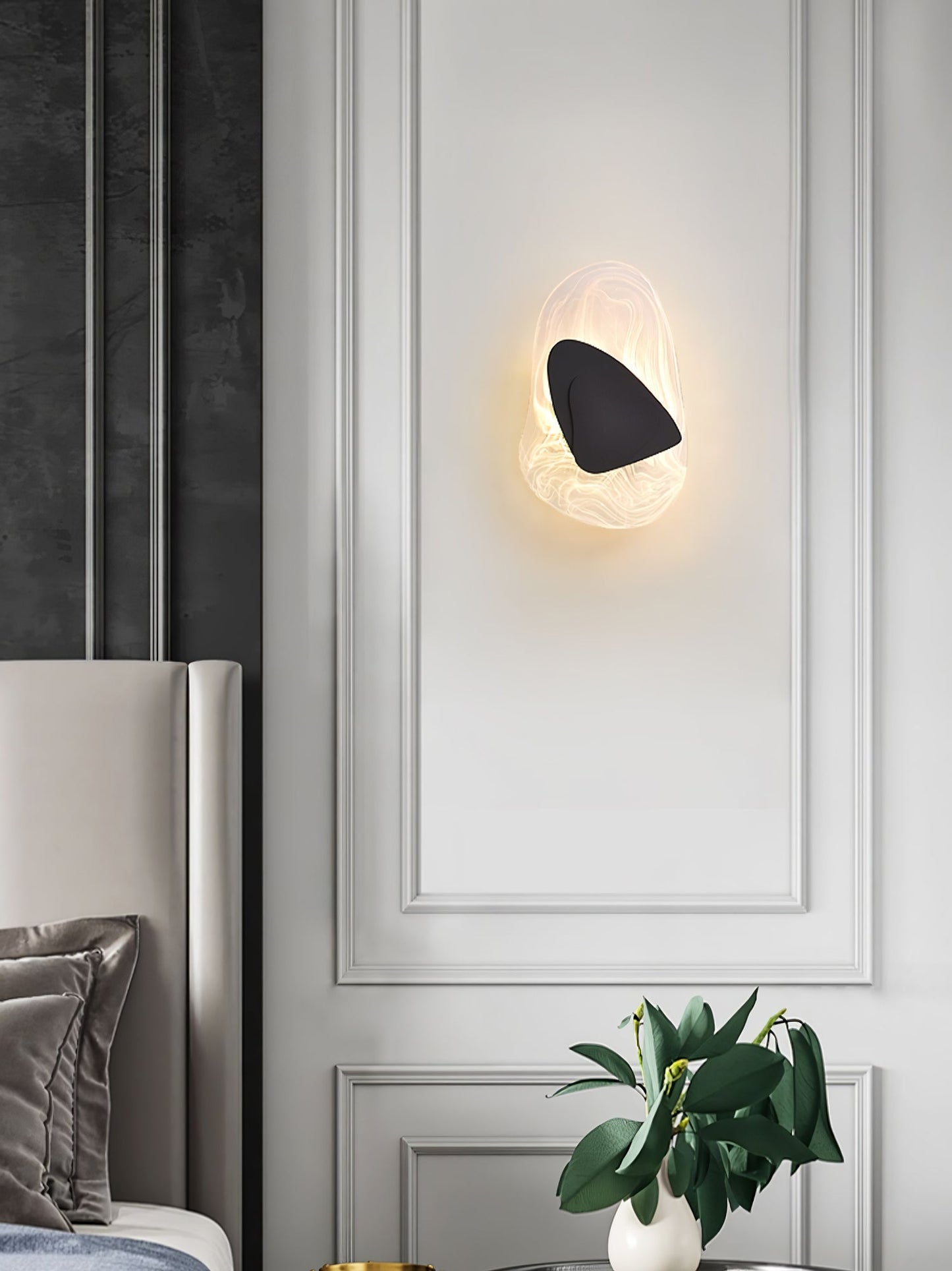 Wall Lamp Set | Metal & Glass | Black & Copper