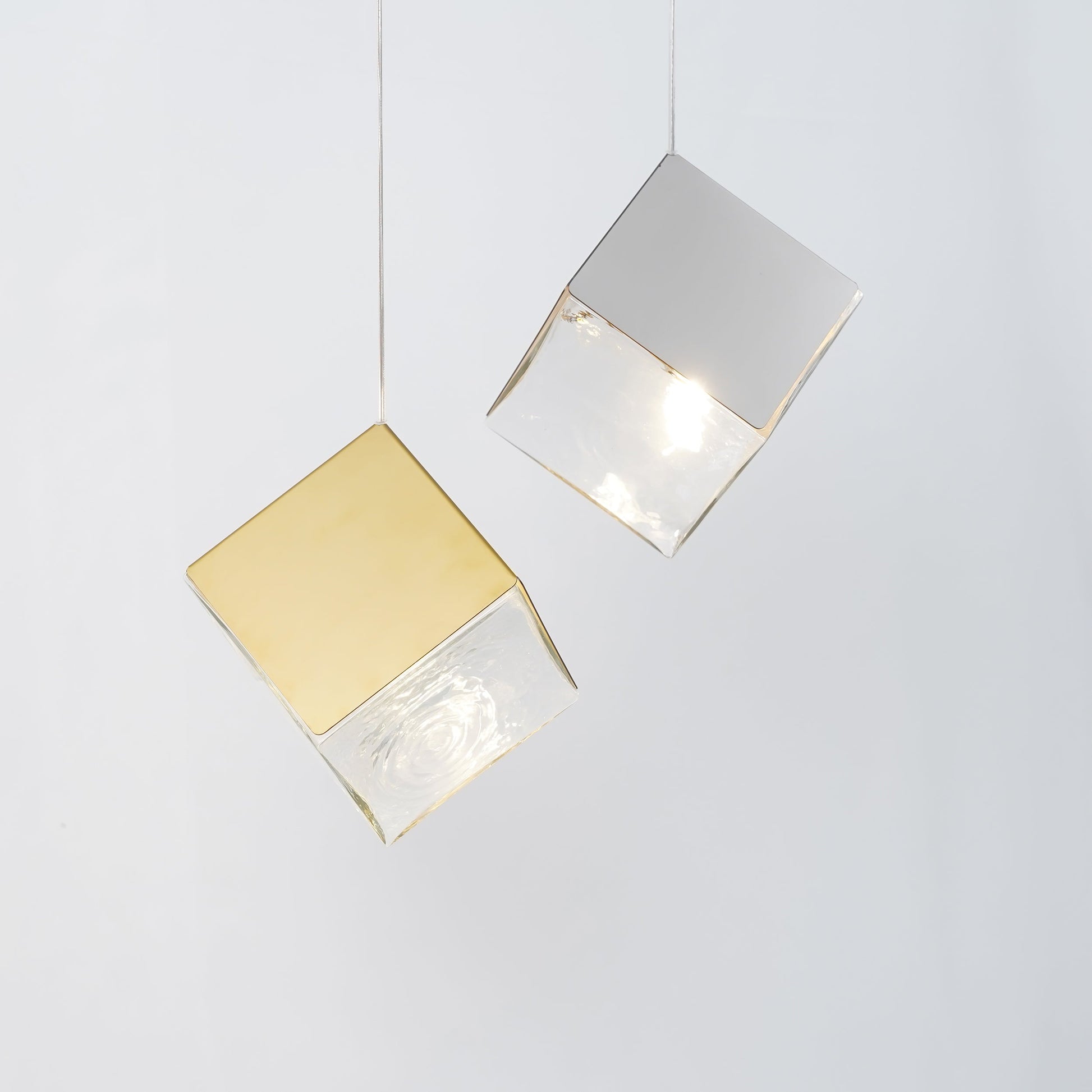 Square Art Glass Chandelier