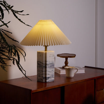 Bianca Marble Table Lamp | Marble | White